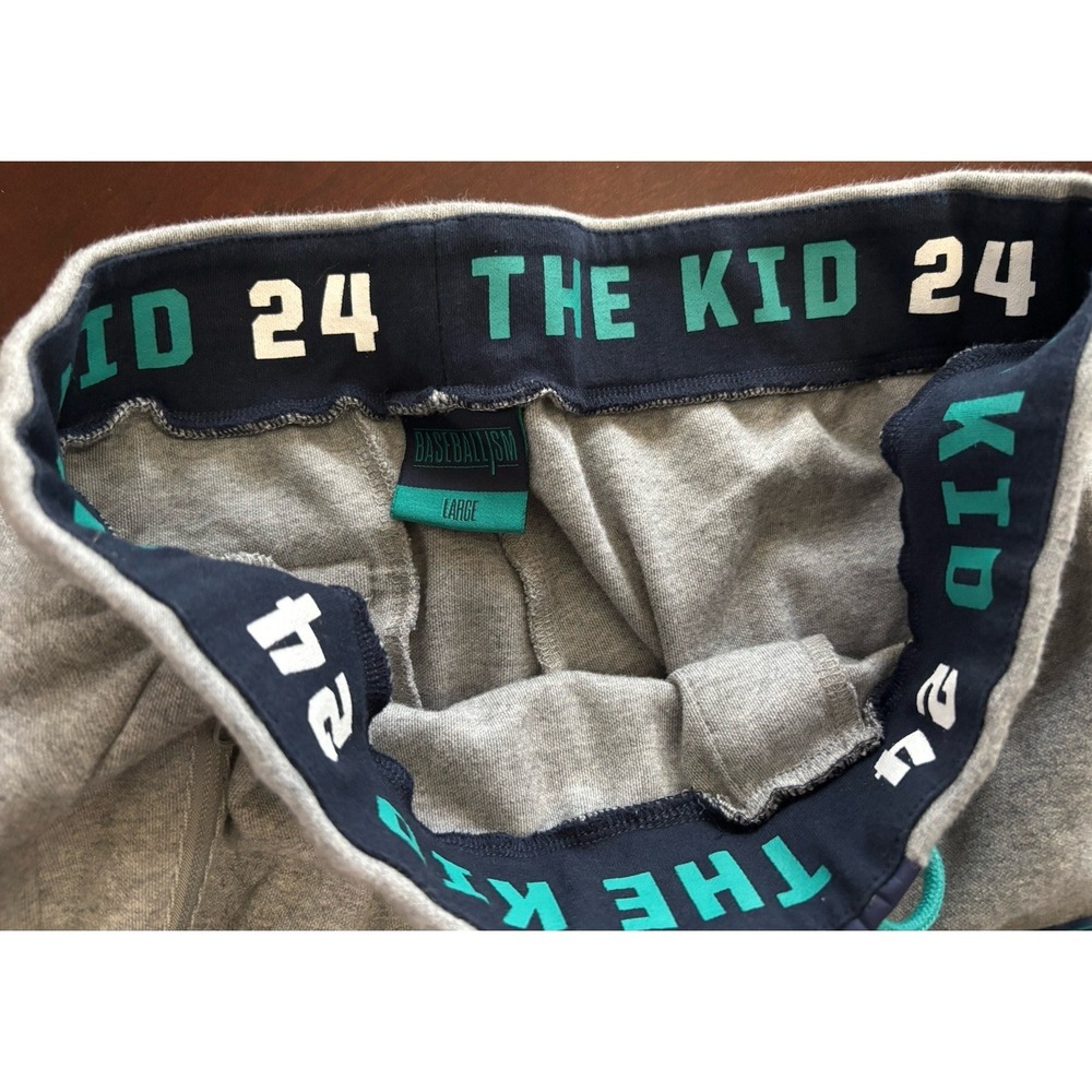 Baseballism The Kid 24 Jogger Sweatpants Gray Mens Large Zip Pocket - Picture 9 of 12